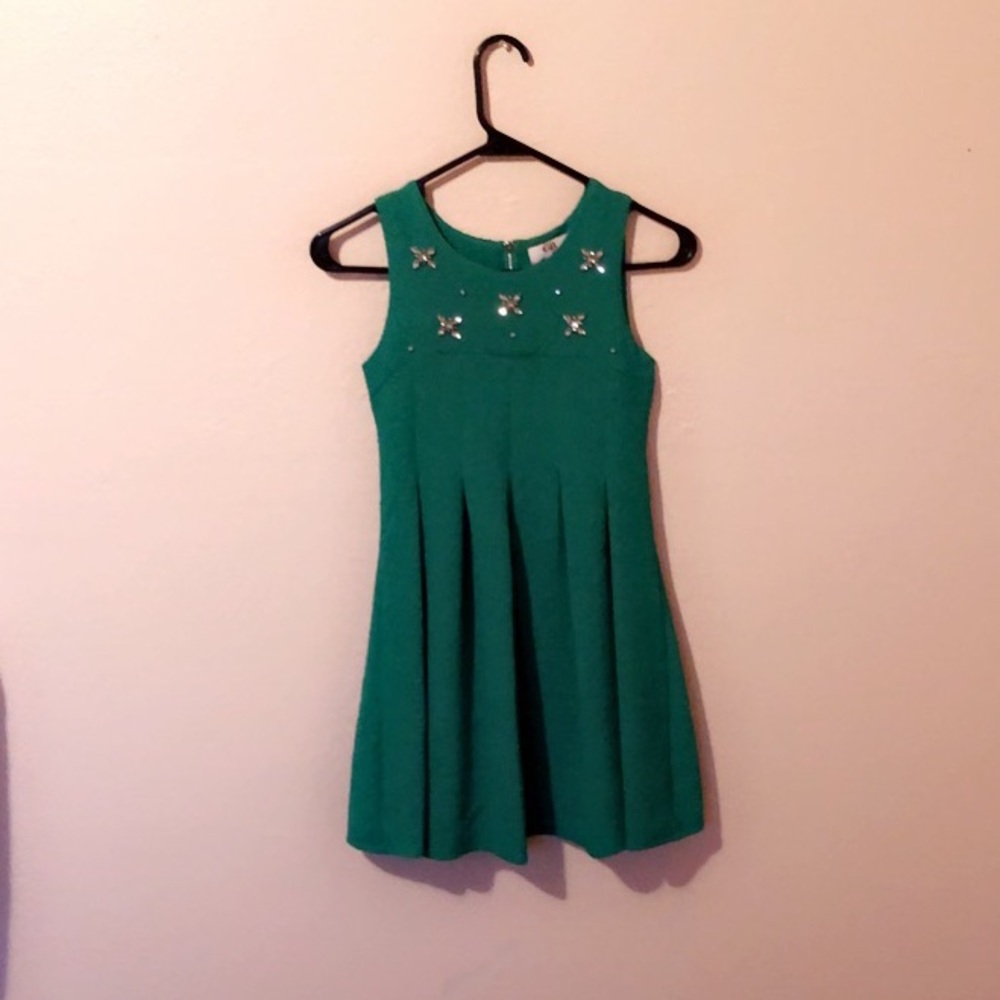 Green dress with gems